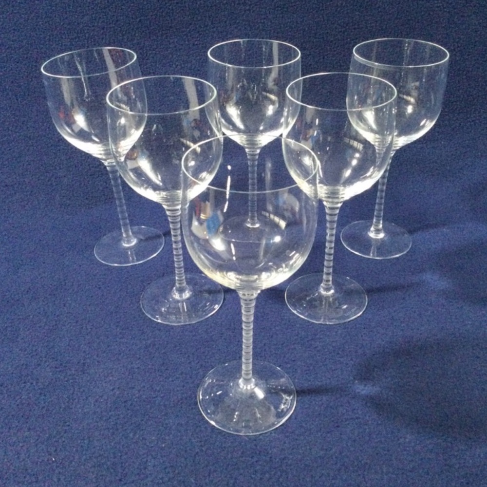Kate Spade 6 Lenox Wine Glasses Gorgeous Plum Island Pattern